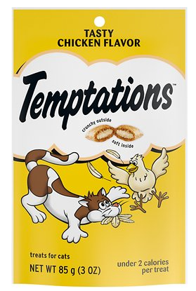 Whiskas Temptations Classic Crunchy and Soft Cat Treats Tasty Chicken Flavor