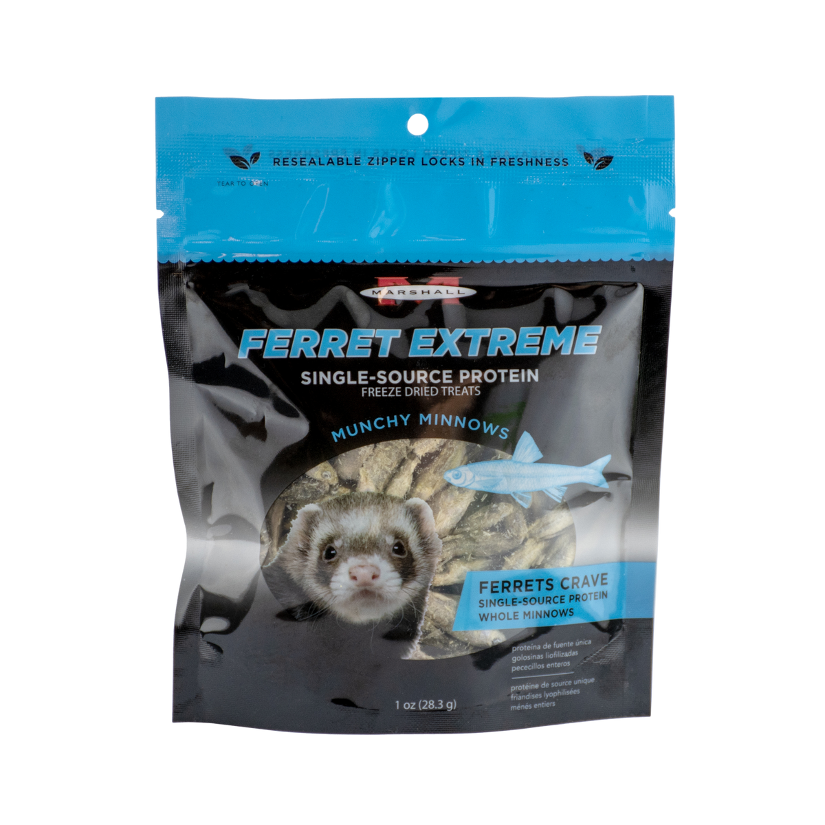 Marshall Extreme Munchy Minnows Freeze-Dried Ferret & Rat Treats 1 oz