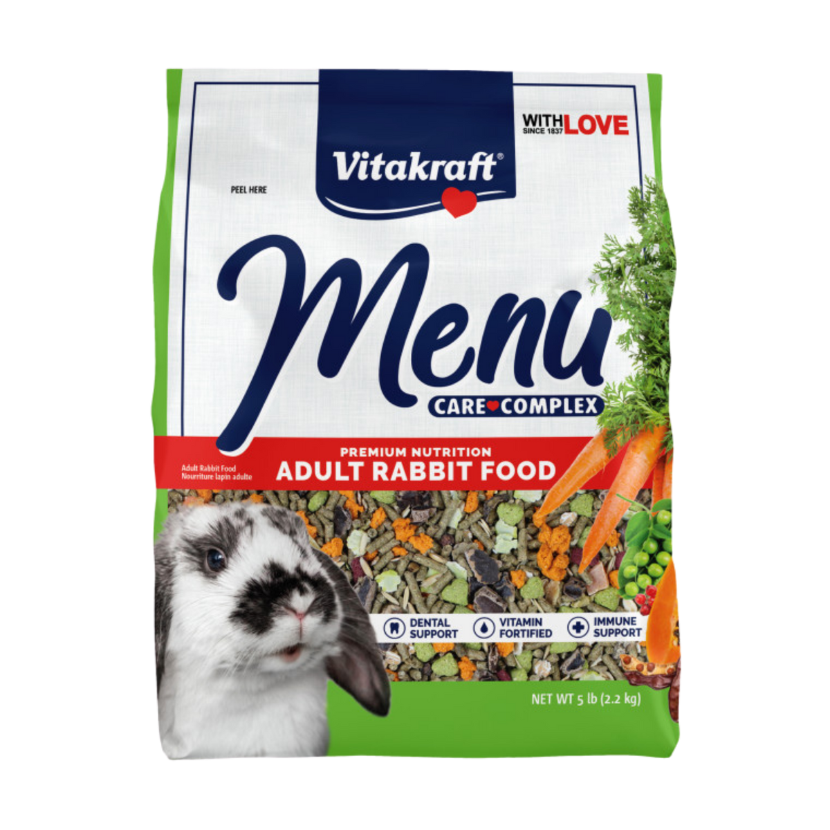 Vitakraft Menu Care Complex Premium Nutrition Adult Rabbit Food 5 lb