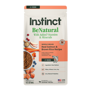 Instinct Be Natural Real Salmon & Brown Rice Recipe Freeze-Dried Raw Coated All Life Stage Dry Dog Food
