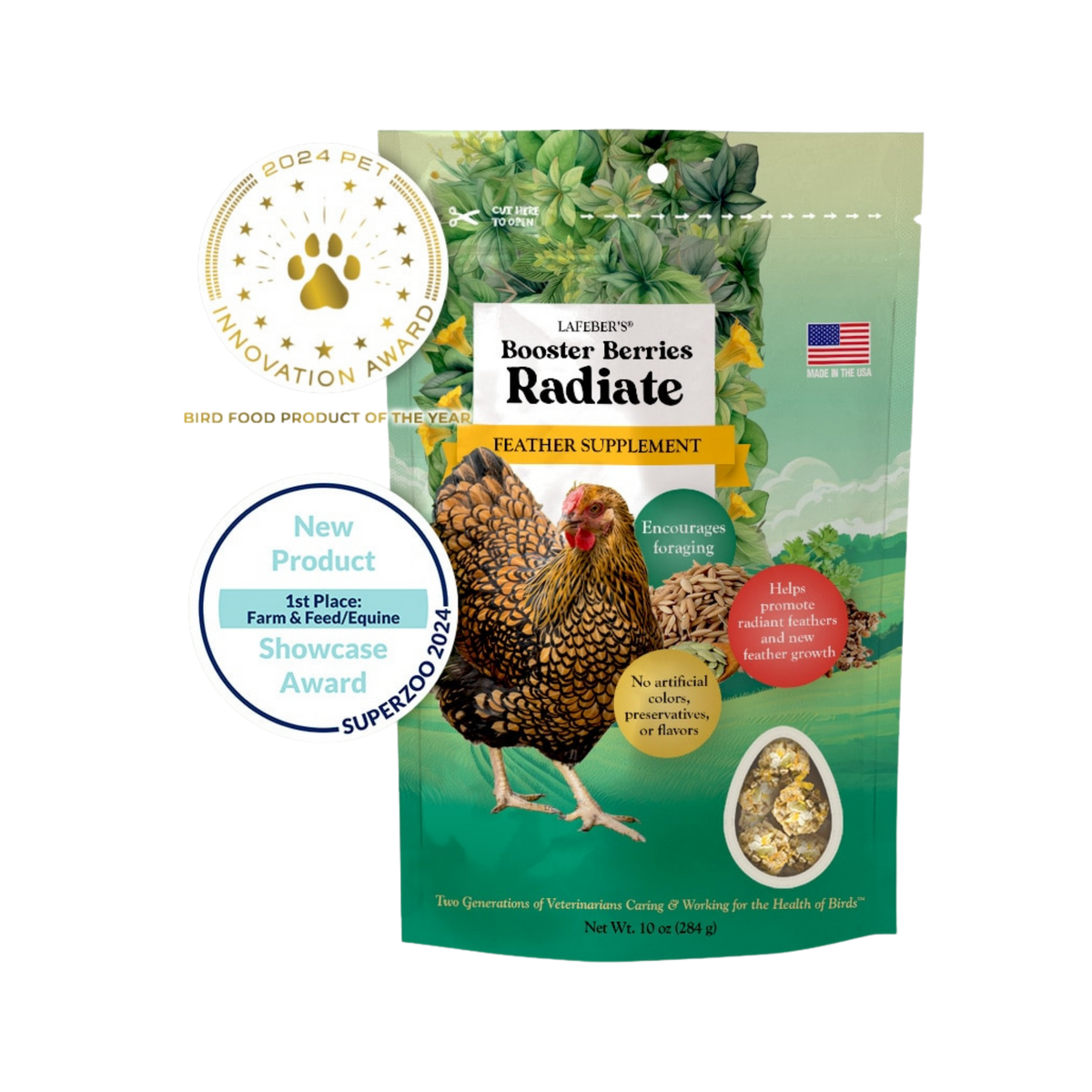 Lafeber's Booster Berries Radiate Chicken Feather Supplement 10 oz