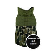 SPOT Reversible Woodland Walkie Green Dog Coat
