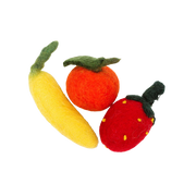 Karma Cat Wool Fruit Cat Toy 3 pk