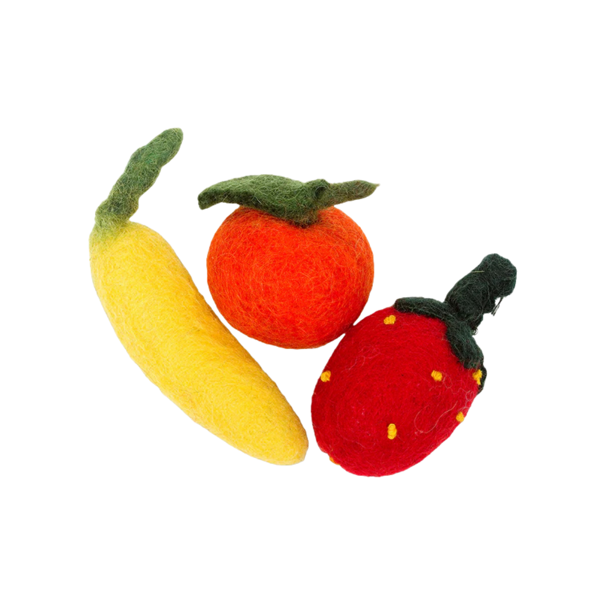 Karma Cat Wool Fruit Cat Toy 3 pk