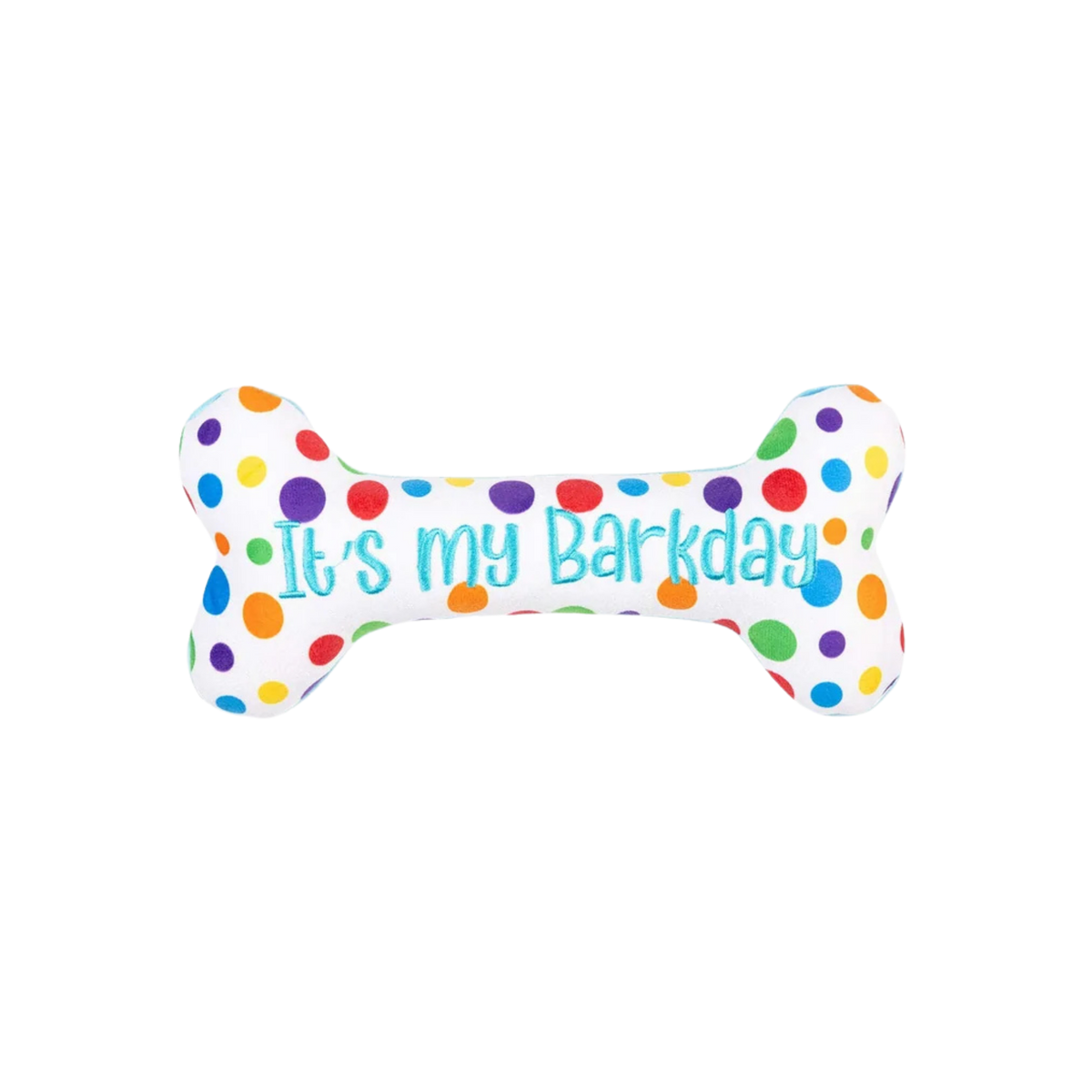 Huxley & Kent Tiny Tuff It's My Barkday Plush Dog Toy Set 2 pk
