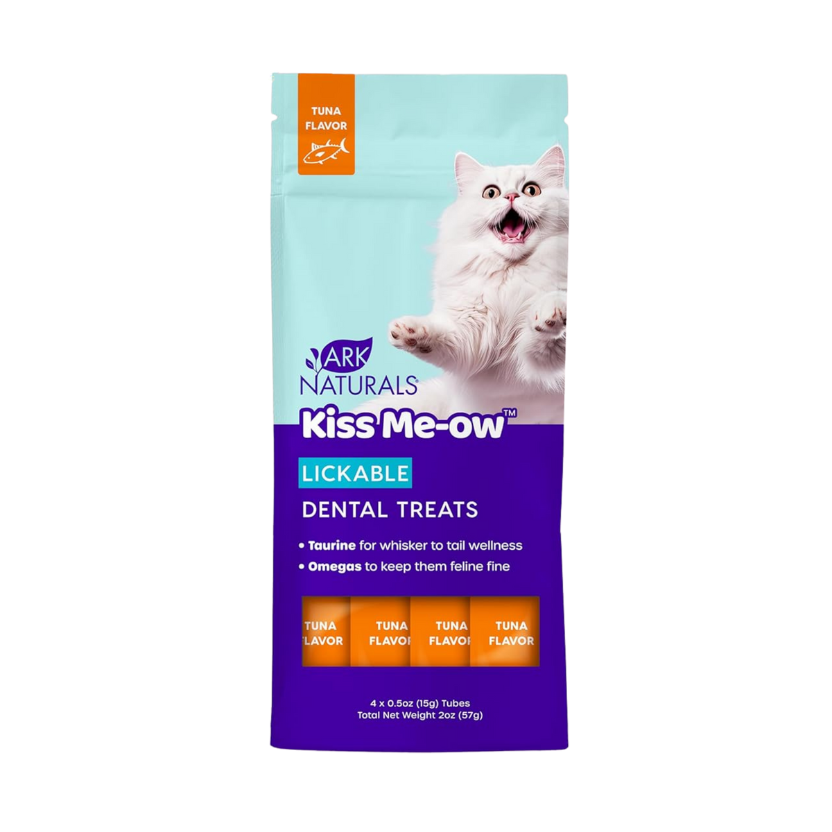 Ark Naturals Kiss Me-ow Lickable Dental Tuna Flavored Cat Treats 4 ct