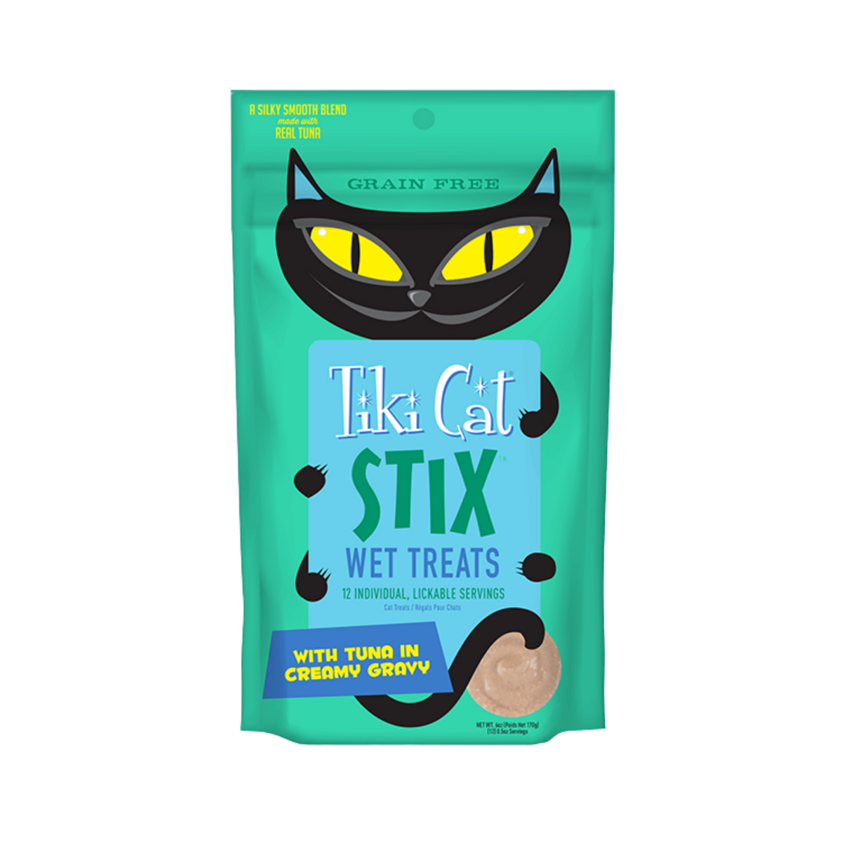 Tiki Cat Stix Tuna in Creamy Gravy Lickable Wet Cat Treats 3 oz