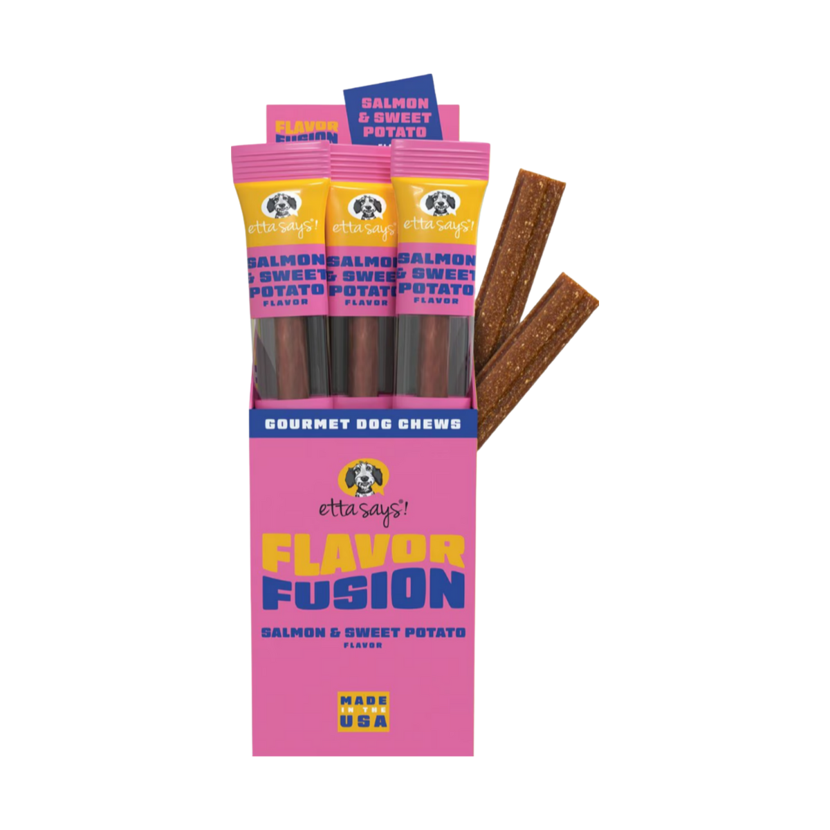 Etta Says! Gourmet Flavor Fusion Salmon & Sweet Potato Flavor Dog Chew each