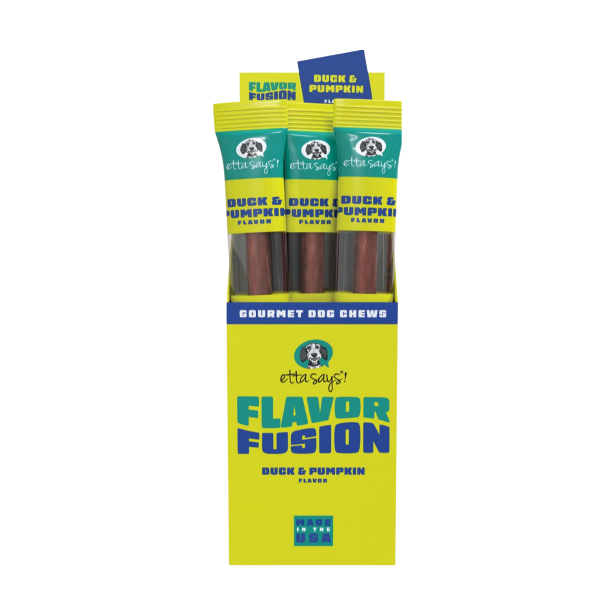 Etta Says! Gourmet Flavor Fusion Duck & Pumpkin Flavor Dog Chew each