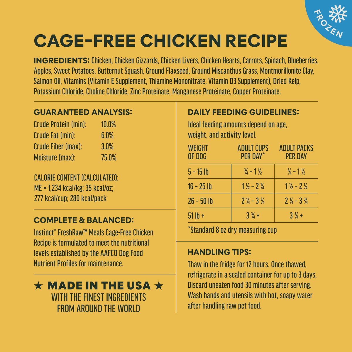 Instinct FreshRaw Meals Cage-Free Chicken Recipe Adult Dog Food 8 oz