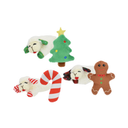 Multipet Holiday Lamb Chop Crinkle & Catnip Cat Toy, Assorted 2 pk
