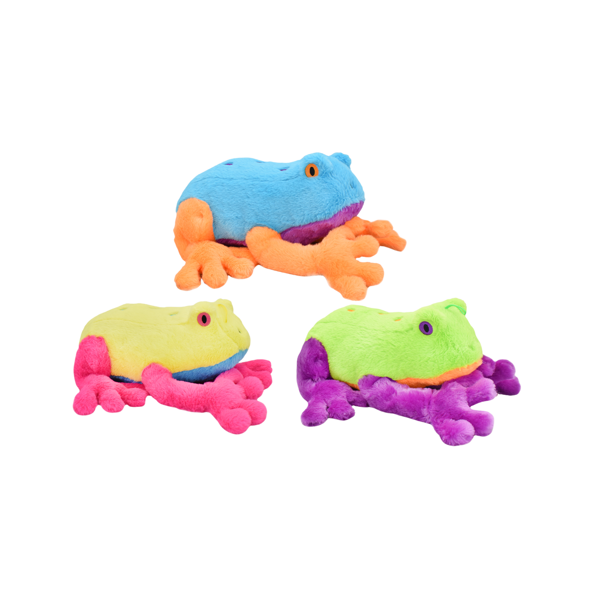Multipet Frog Plush Jumbo Dog Toy, Assorted 15 in
