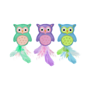 Multipet Felt Owl Cat Toy, Assorted