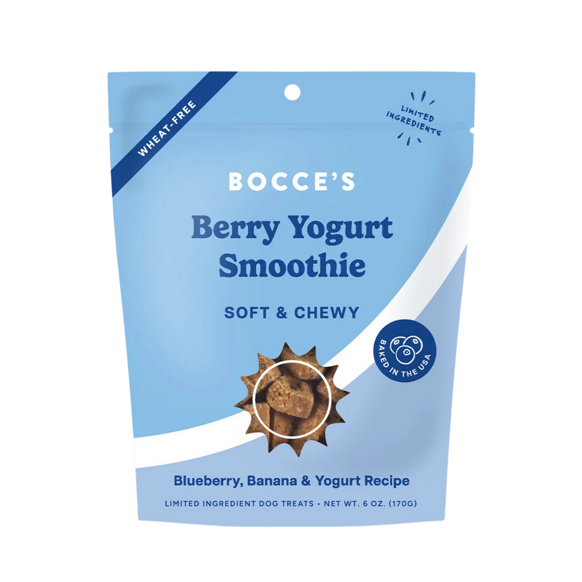 Bocce Berry Yogurt Smoothie Soft & Chewy Dog Treats 6 oz