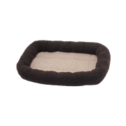 HAPPY TAILS Crate Bolster Pet Bed- Sable