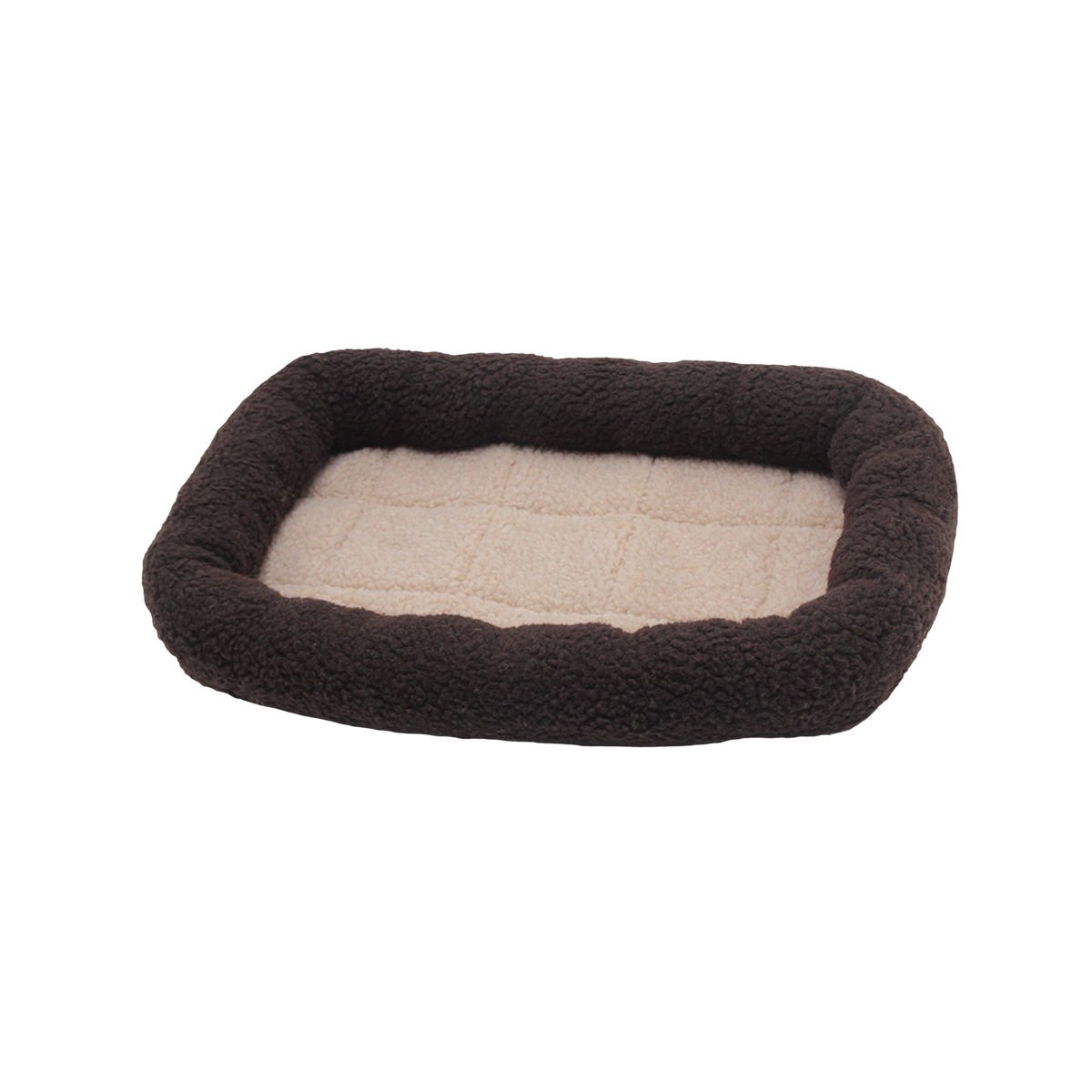 HAPPY TAILS Crate Bolster Pet Bed- Sable