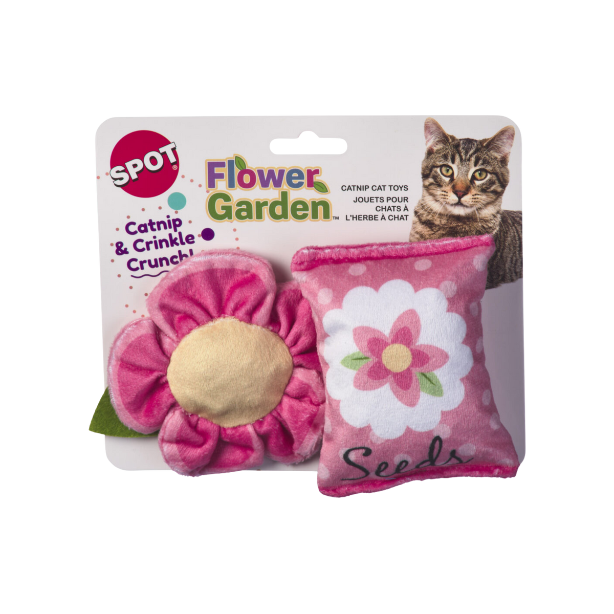 Spot Flower Garden Catnip Cat Toy 2 pk