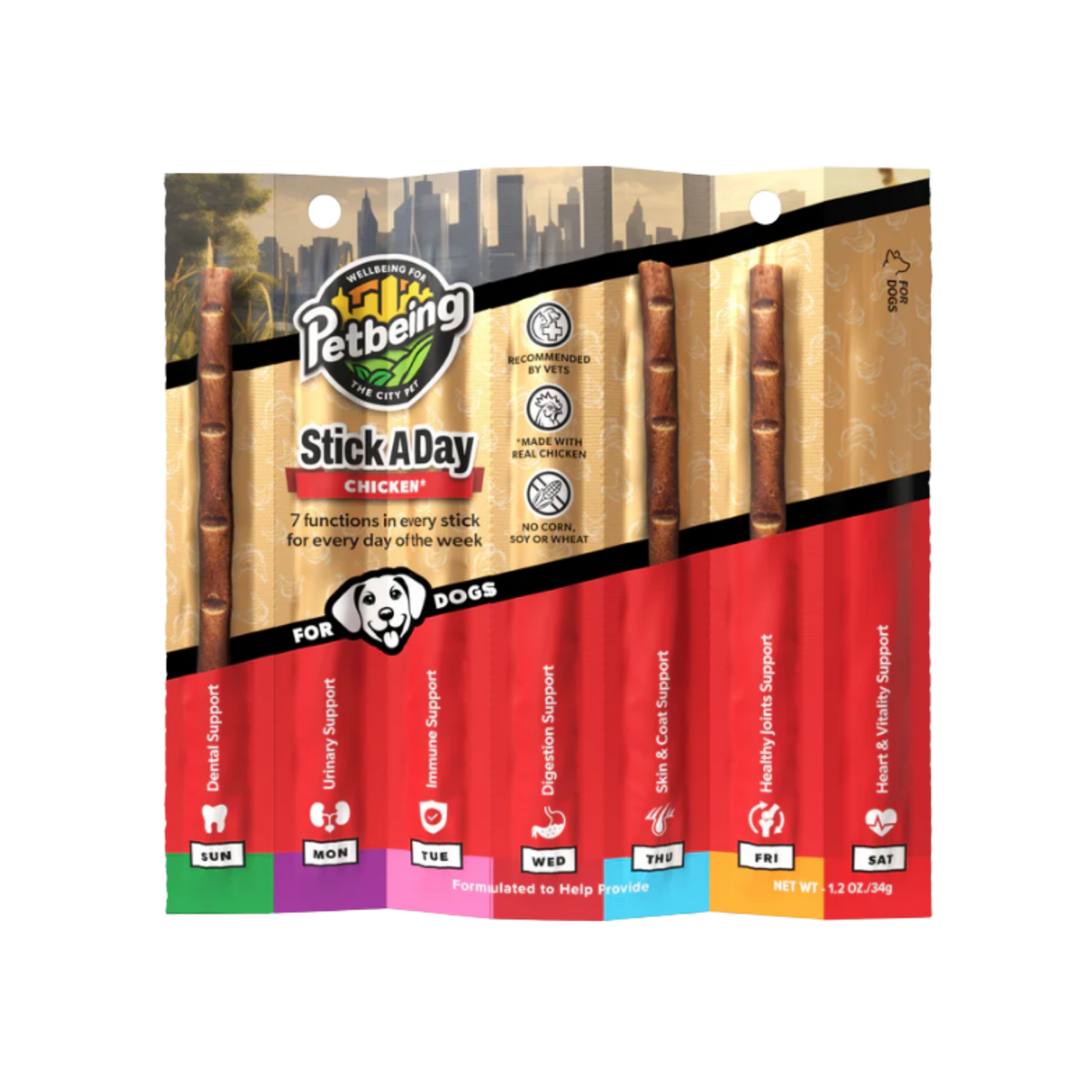 Petbeing Stick A Day Chicken Recipe Dog Supplement 7 ct