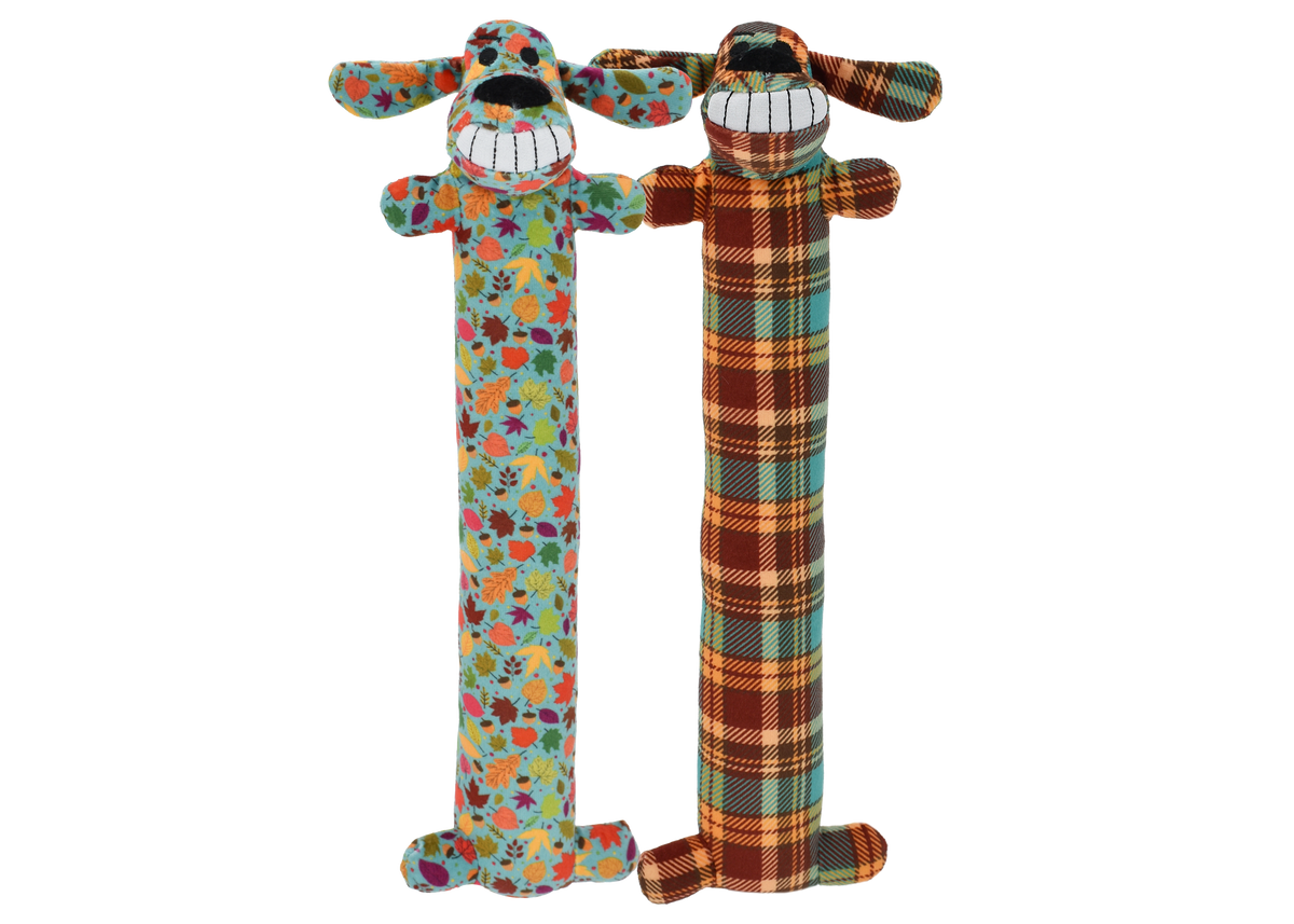 Multipet Harvest Loofa Dog Plush Dog Toy, Assorted 12 in
