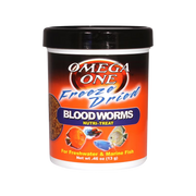 Omega One Freeze-Dried Bloodworms Freshwater & Marine Fish Treat .46 oz