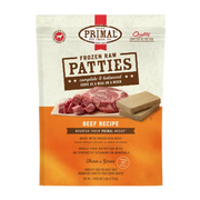 Primal Raw Frozen Patties Beef Formula Dog Food 6 lb