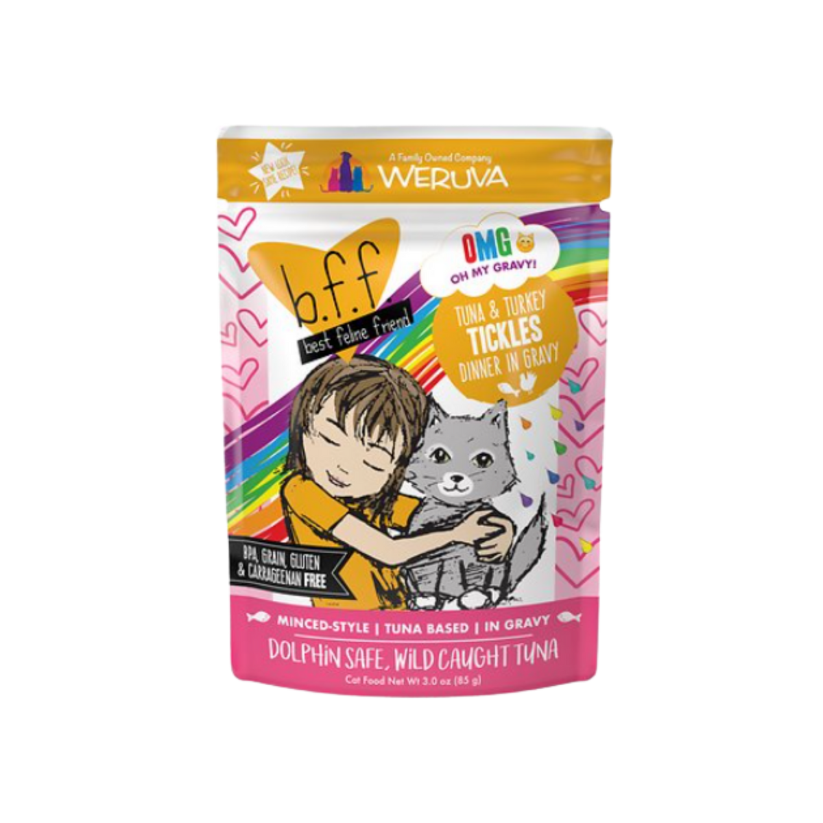 WERUVA B.F.F. Oh My Gravy Tickles Tuna & Turkey Dinner In Gravy Grain-Free Wet Cat Food