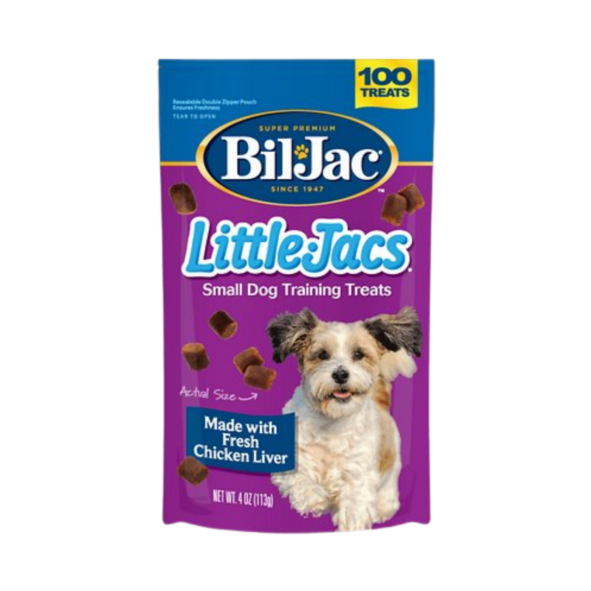 Bil Jac Little-Jacs Small Dog Chicken Liver Training Treats 4 oz