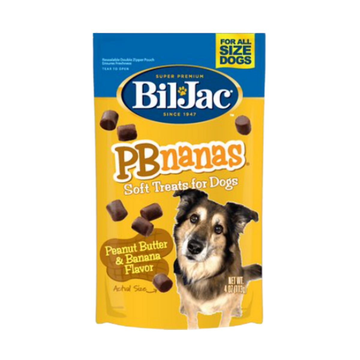 Bil Jac Peanut Butter & Bananas Treats 4 oz