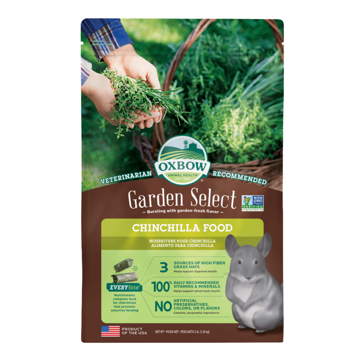 Oxbow Garden Select Chinchilla food 3 lb