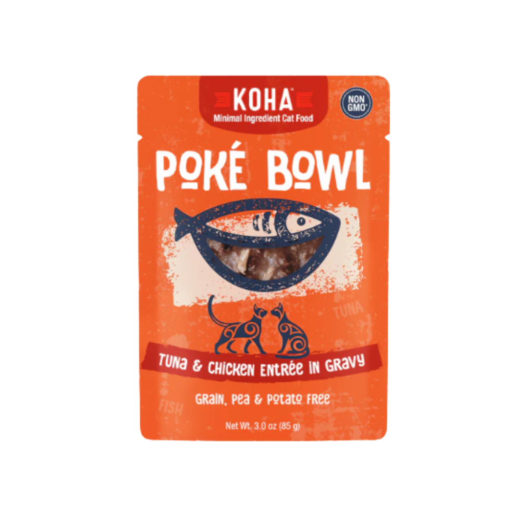 Koha Poke Bowl Tuna & Chicken Entrée in Gravy for Adult Cats