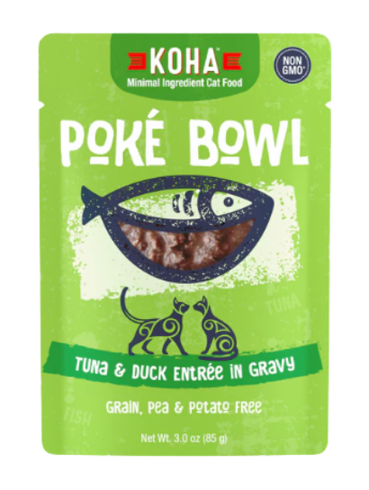 Koha Poke Bowl Tuna & Duck Entrée in Gravy for Adult Cats