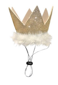 Birthday Party Glitter Pet Crown with Snugfit
