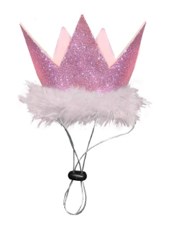 Birthday Party Glitter Pet Crown with Snugfit