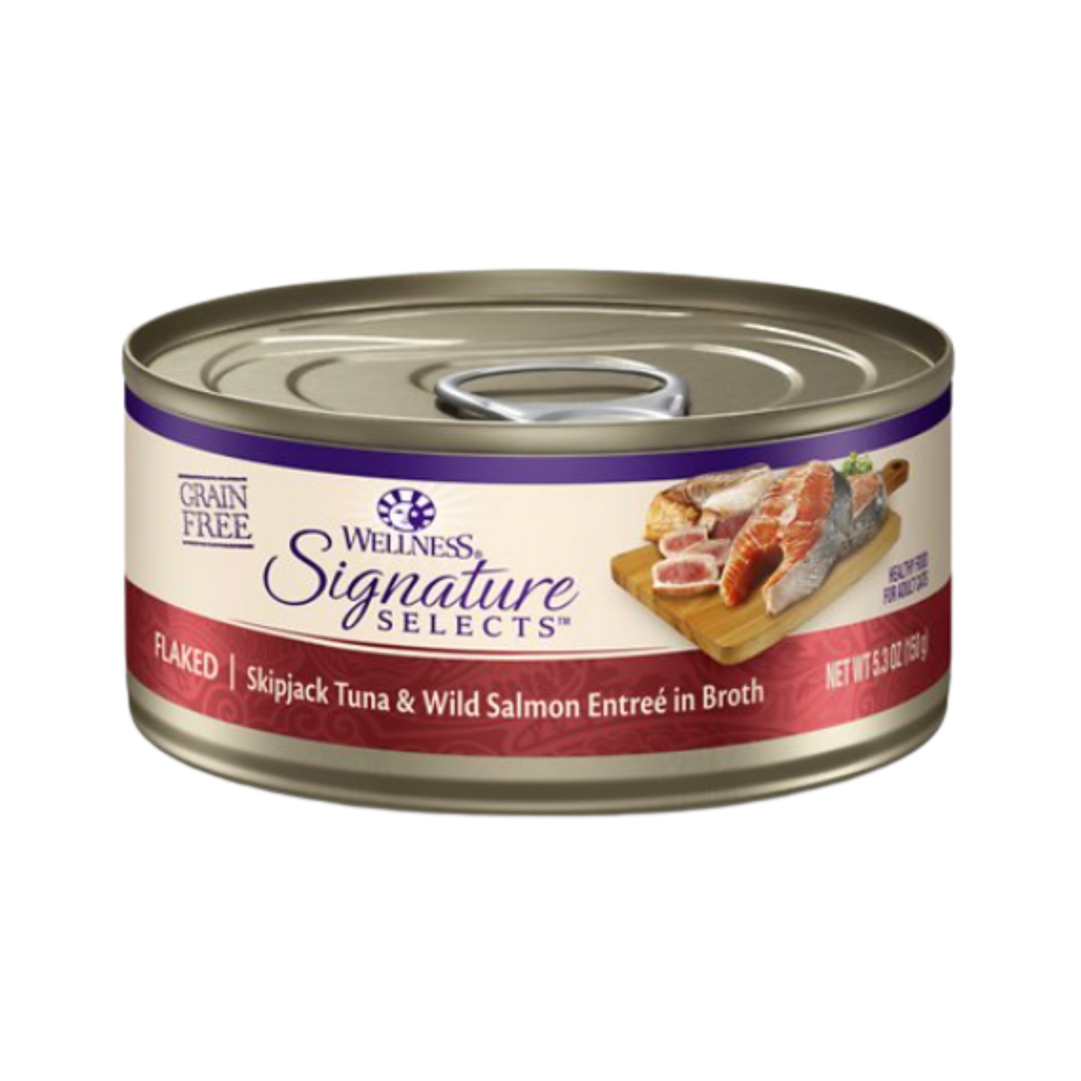 Wellness Core Signature Selects Flaked Skipjack Tuna & Wild Salmon Entree In Broth Grain-Free Canned Cat Food