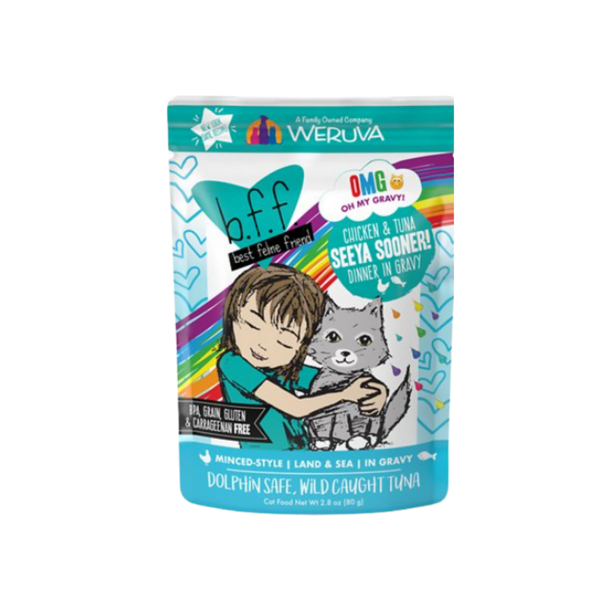 WERUVA B.F.F. Oh My Gravy Seeya Sooner Tuna & Chicken Dinner In Gravy Grain-Free Wet Cat Food