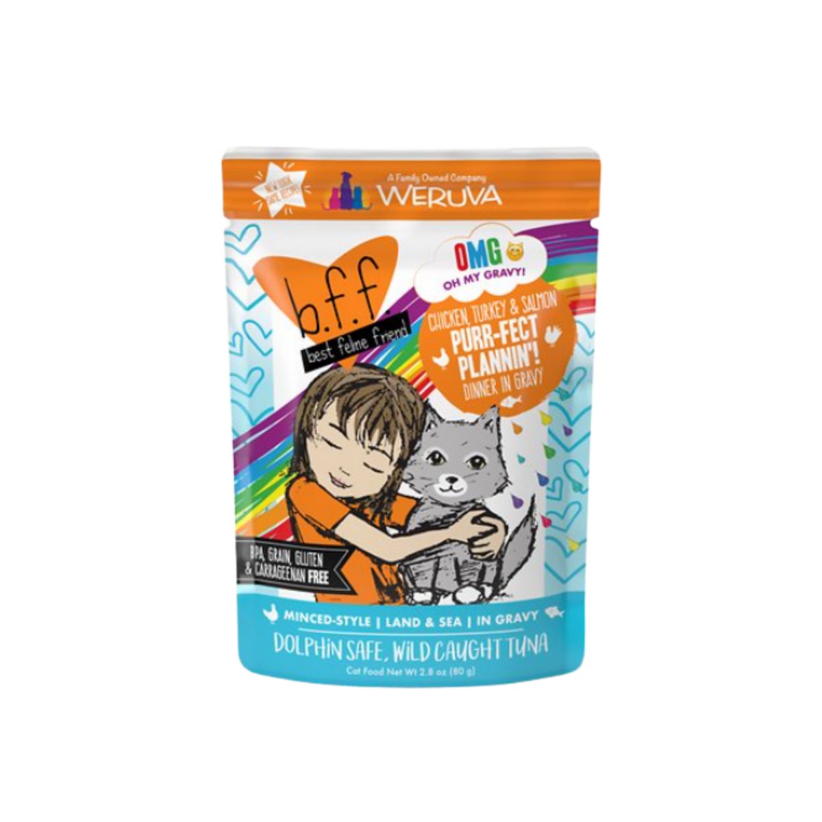 Weruva B.F.F. Oh My Gravy Purr-Fect Plannin'! Chicken, Turkey, & Salmon Dinner In Gravy Grain-Free Wet Cat Food
