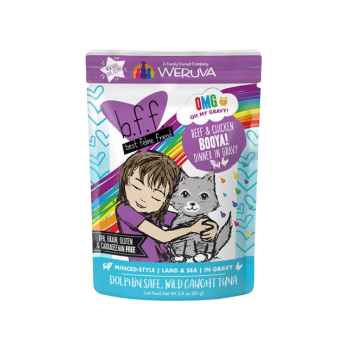 Weruva B.F.F. Oh My Gravy Booya! Beef & Chicken Dinner In Gravy Grain-Free Wet Cat Food