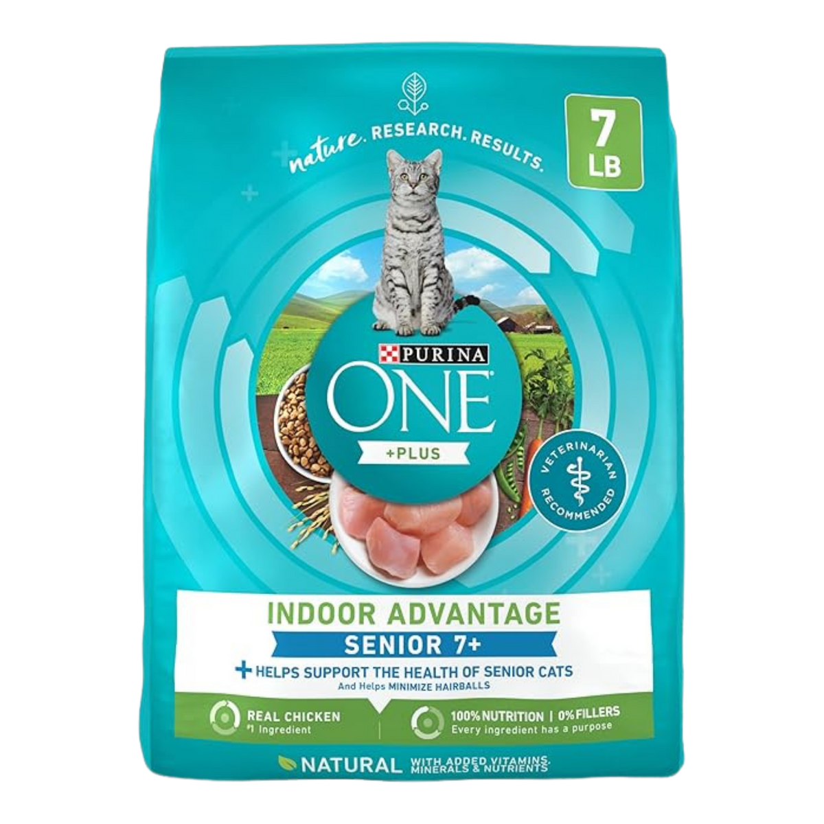 Purina ONE +Plus Indoor Advantage Senior Dry Cat Food 7 lb