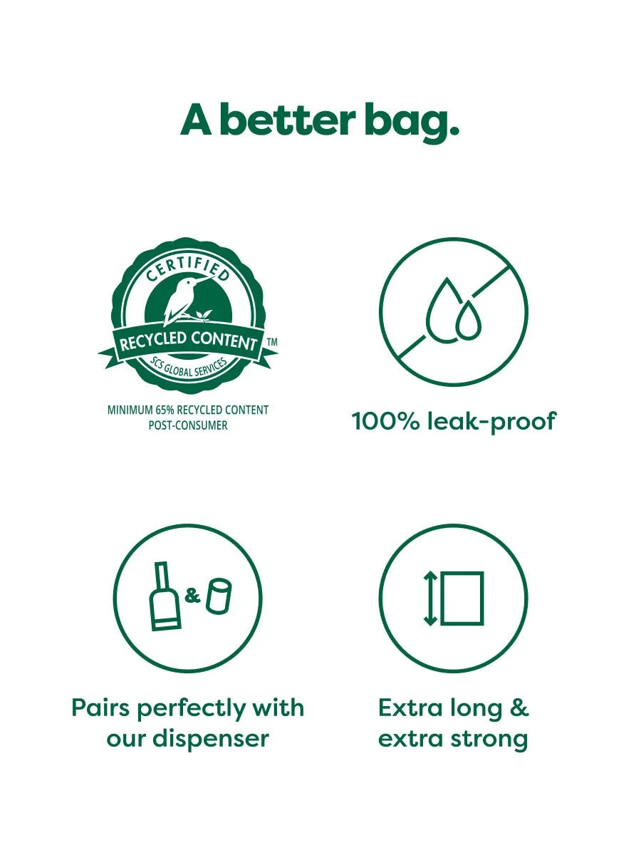 Earth Rated Unscented Dog Waste Bags, 21 Refill Rolls