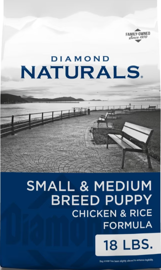 Diamond Naturals Small & Medium Breed Puppy Formula Dry Dog Food