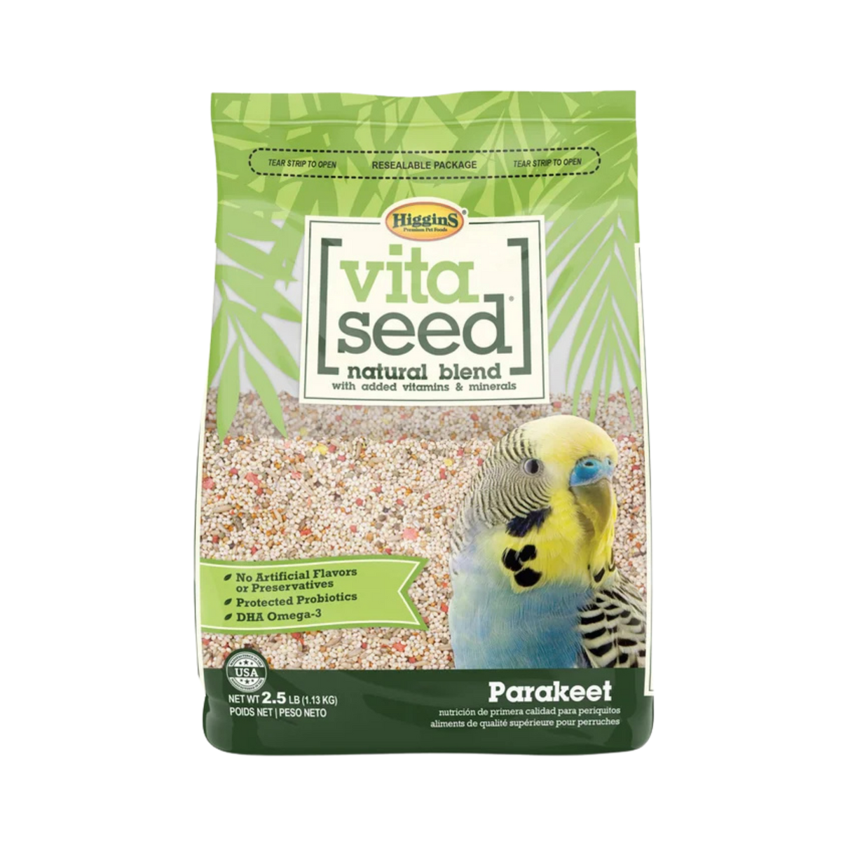 Higgins Vita Seed Natural Blend for Parakeets 5 lb