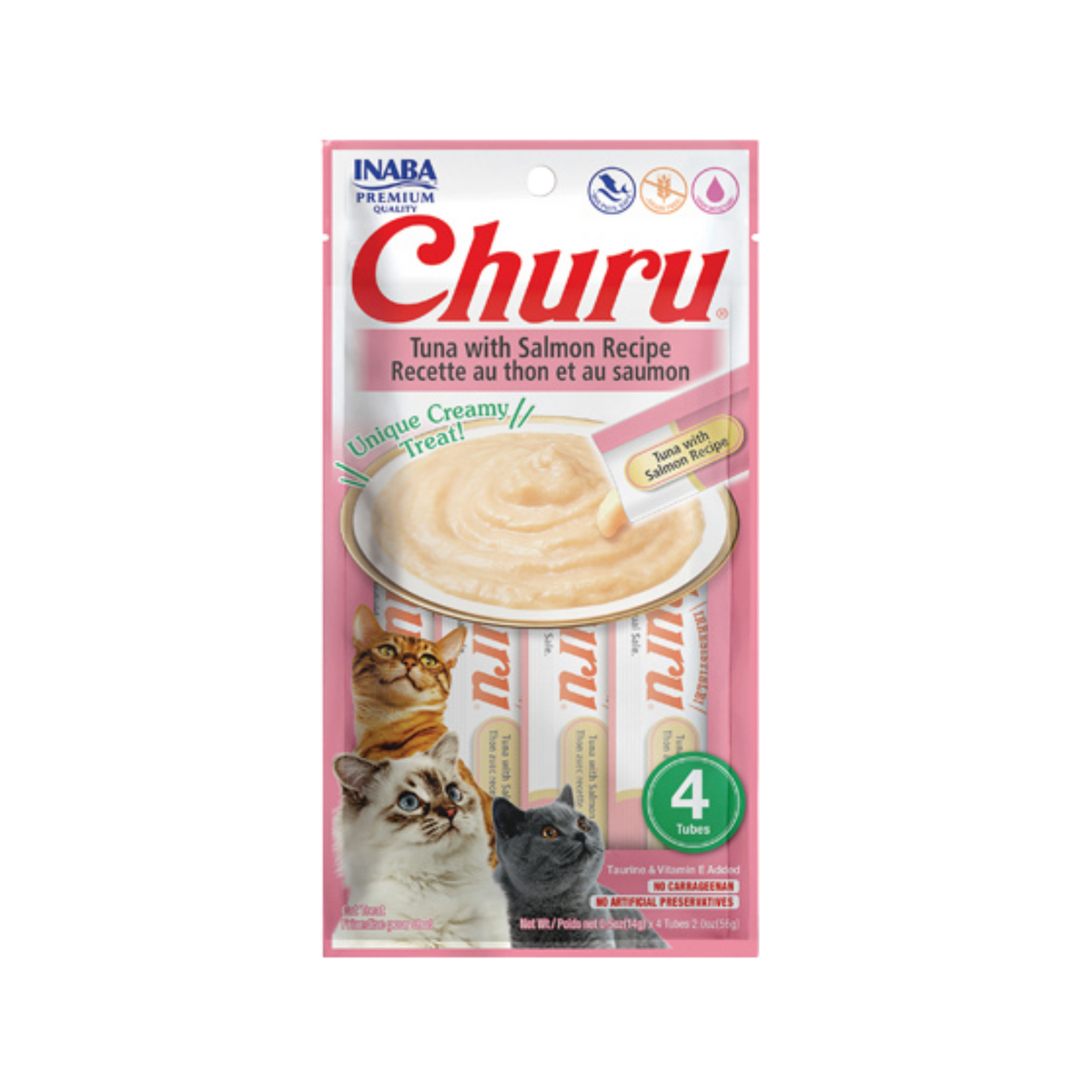 Inaba Churru Tuna & Salmon Puree Cat Treat 4 pk