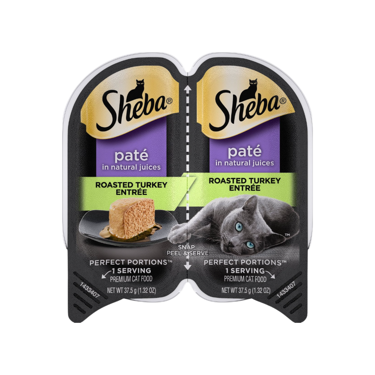 SHEBA Perfect Portions Grain-Free Roasted Turkey Entrée Pate Wet Cat Food