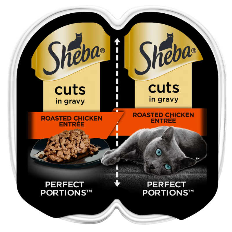 Sheba Perfect Portions Grain-Free Roasted Chicken Cuts in Gravy Entrée Adult Wet Cat Food