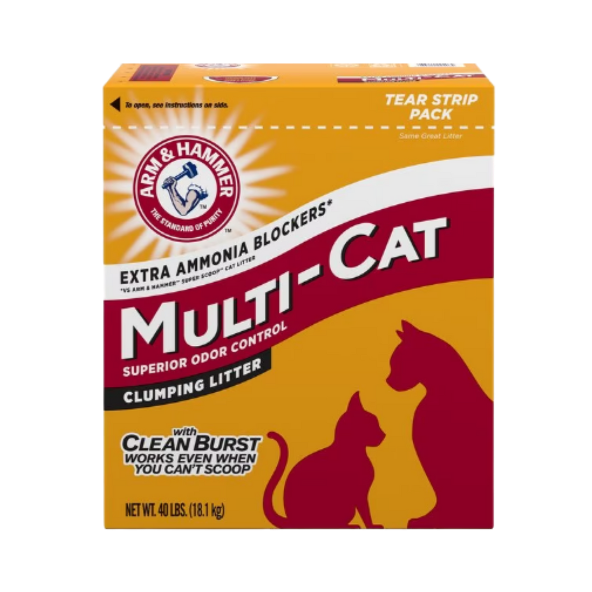Arm & Hammer Multi-Cat Strength Clumping Cat Litter 40 lb