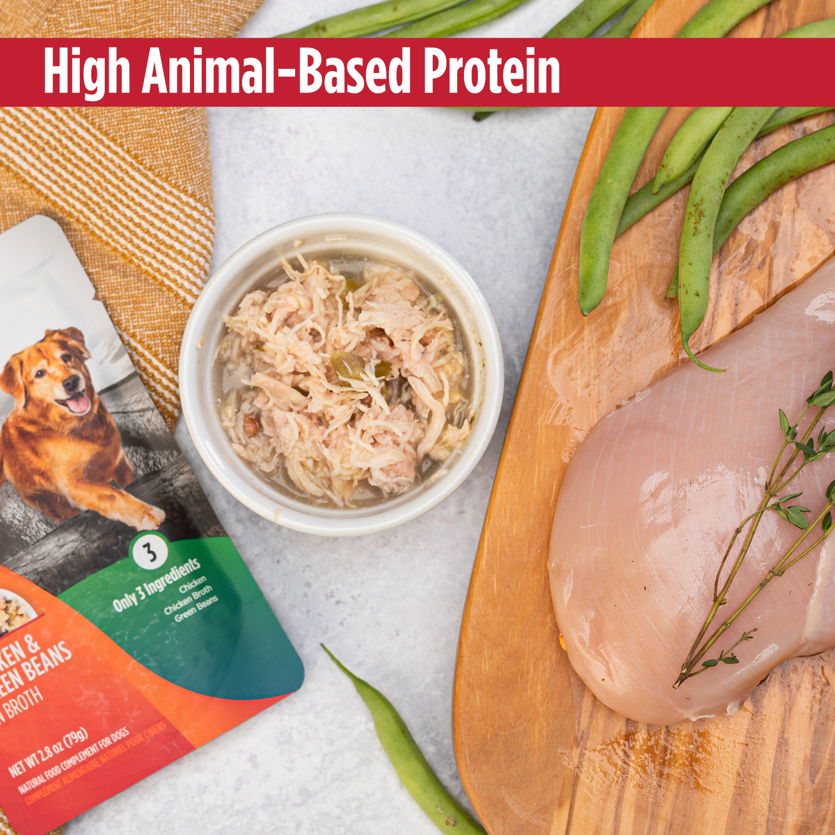 NULO Freestyle Grain-Free Chicken & Green Bean Dog Pouch