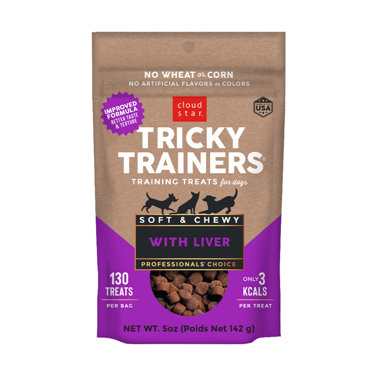 Cloud Star Tricky Trainers Soft & Chewy with Liver Training Treats for Dogs