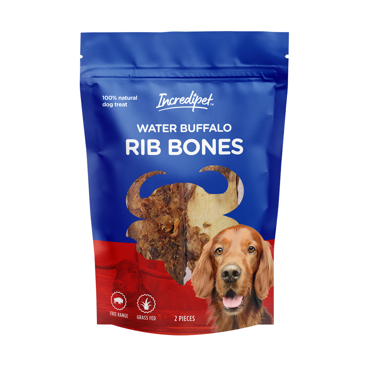 Incredipet Buffalo Rib Bones Dog Chew 2 pk