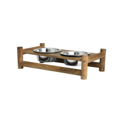 Incredipet Wooden Double Diner Pet Bowls 1 qt