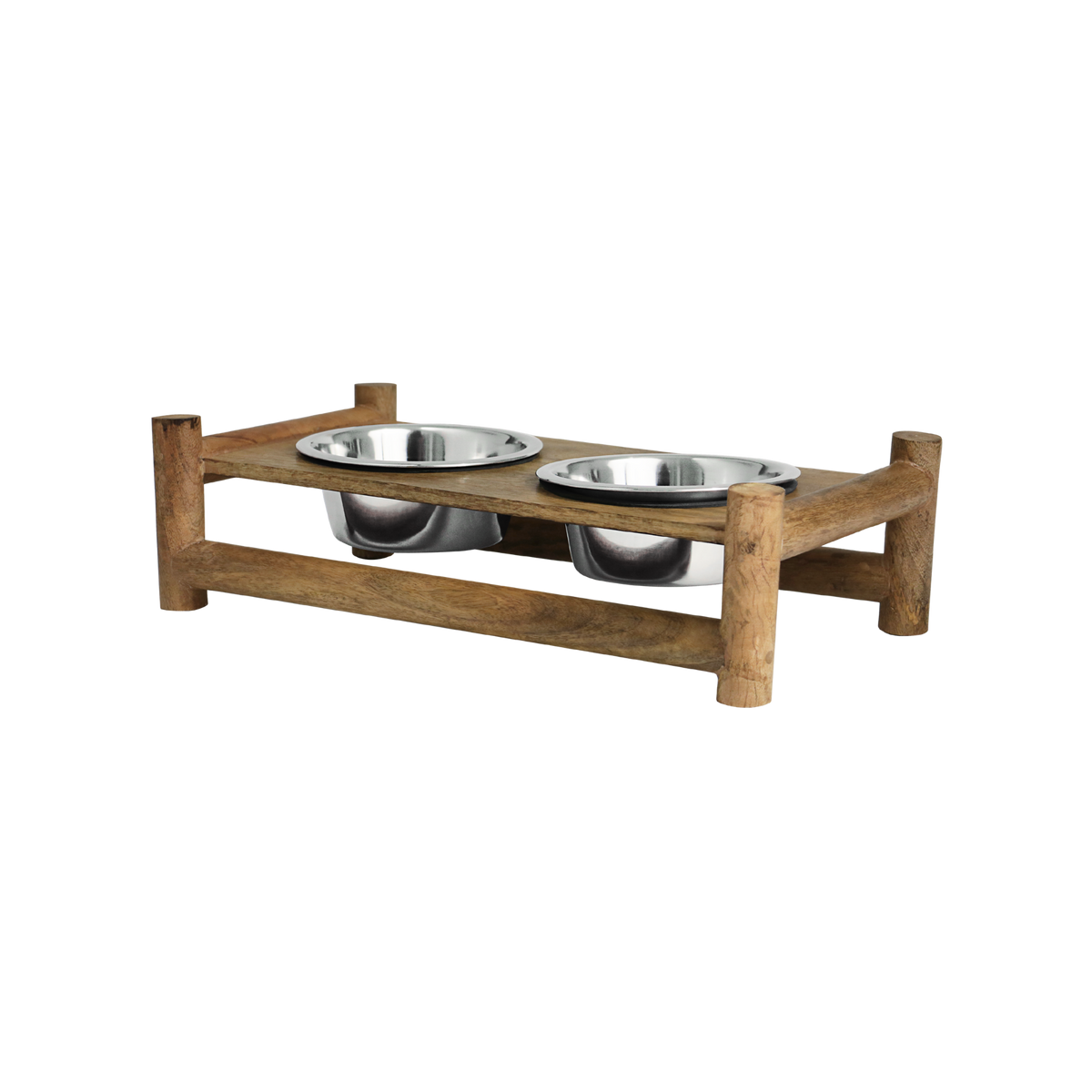 Incredipet Wooden Double Diner Pet Bowls 1 qt